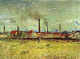 Clichy Paintings - Factories at Asnieres Seen from the Quay de Clichy by Vincent van Gogh